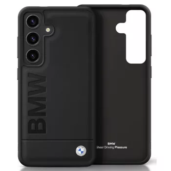 BMW Leather Big Wordmark Samsung Galaxy S25 tok, fekete