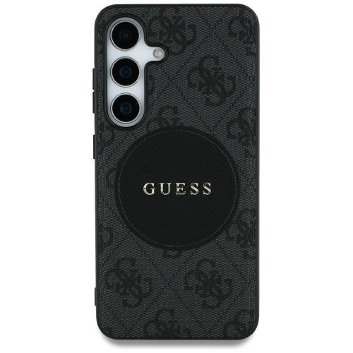 Guess 4G Round Patch Classic Logo MagSafe Samsung Galaxy S25 Ultra tok, fekete