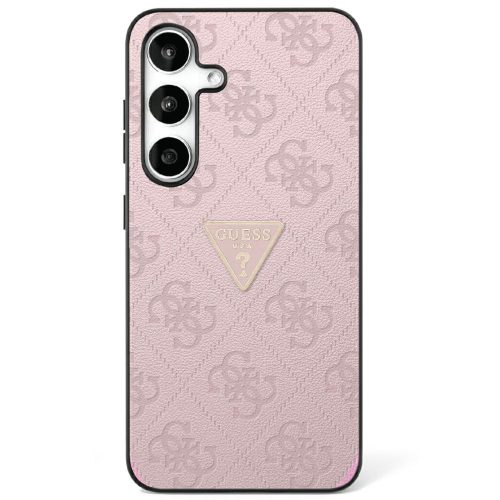 Guess Hot Stamp 4G Pattern Triangle Metal Logo Samsung Galaxy S25 tok, rózsaszín
