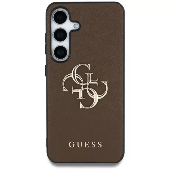   Guess Grained Big 4G Logo Small Classic LogoSamsung Galaxy S25 tok, barna