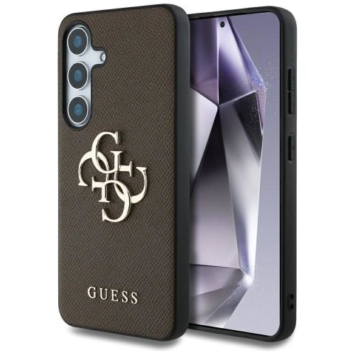 Guess Grained Big 4G Logo Small Classic LogoSamsung Galaxy S25 Plus tok, barna