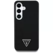 Guess Grained Triangle Logo MagSafe Samsung Galaxy S25 tok, fekete