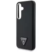 Guess Grained Triangle Logo MagSafe Samsung Galaxy S25 tok, fekete