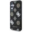 Guess 4G Printed Colored Peony Pattern MagSafe Samsung Galaxy S25 tok, fekete