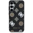 Guess 4G Printed Colored Peony Pattern MagSafe Samsung Galaxy S25 tok, fekete