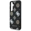 Guess 4G Printed Colored Peony Pattern MagSafe Samsung Galaxy S25 tok, fekete