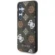 Guess 4G Printed Colored Peony Pattern MagSafe Samsung Galaxy S25 tok, barna