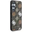 Guess 4G Printed Colored Peony Pattern MagSafe Samsung Galaxy S25 tok, barna