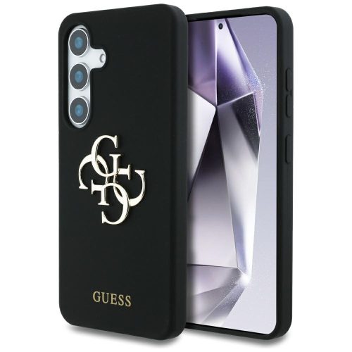 Guess Silicone Big 4G Logo Bottom Script Samsung Galaxy S25 tok, fekete