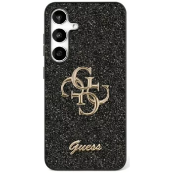   Guess Fixed Glitter Big 4G Metal LogoSamsung Galaxy S25 tok, fekete