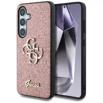   Guess Fixed Glitter Big 4G Metal LogoSamsung Galaxy S25 tok, rózsaszín