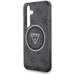 Guess Samsung Galaxy S25 GUHMS25SHG4PRTGK (Magnetic IML Metal Glitter 4G Circle Triangle) tok, fekete