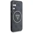 Guess Samsung Galaxy S25 Plus GUHMS25MHG4PRTGK (Magnetic IML Metal Glitter 4G Circle Triangle) tok, fekete