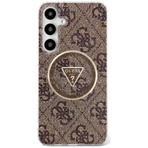 Guess Samsung Galaxy S25 GUHMS25SHG4PRTGW (Magnetic IML Metal Glitter 4G Circle Triangle) tok, barna