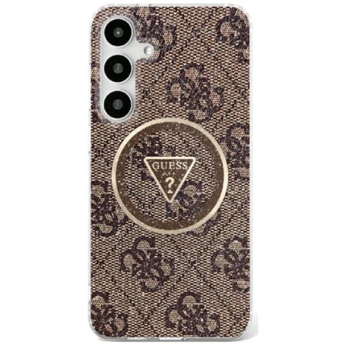 Guess Samsung Galaxy S25 Ultra GUHMS25LHG4PRTGW (Magnetic IML Metal Glitter 4G Circle Triangle) tok, barna