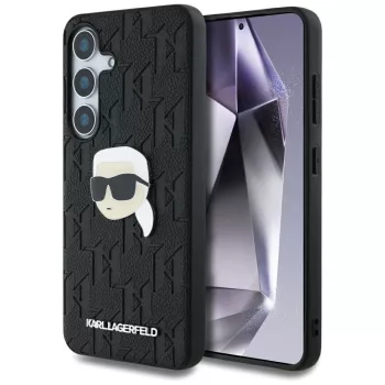   KARL LAGERFELD Samsung Galaxy S25 KLHCS25SPGKLKIPK (PU Monogram K. Head Pin) tok, fekete