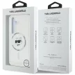 Karl Lagerfeld Button Choupette Head Printed Logo MagSafe Samsung Galaxy S25 Plus tok, fehér