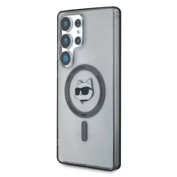   Karl Lagerfeld Button Choupette Head Printed Logo MagSafe Samsung Galaxy S25 Ultra tok, fekete