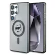 Karl Lagerfeld Button Choupette Head Printed Logo MagSafe Samsung Galaxy S25 Ultra tok, fekete