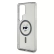 Karl Lagerfeld Button Choupette Head Printed Logo MagSafe Samsung Galaxy S25 Ultra tok, fekete