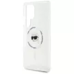 Karl Lagerfeld Button Karl Head Printed Logo MagSafe Samsung Galaxy S25 Ultra tok, fehér