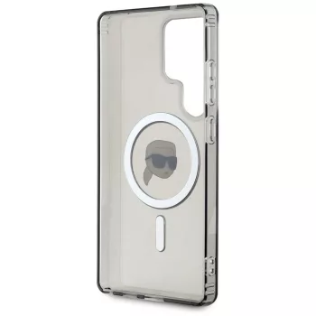   Karl Lagerfeld Button Karl Head Printed Logo MagSafe Samsung Galaxy S25 Ultra tok, fekete