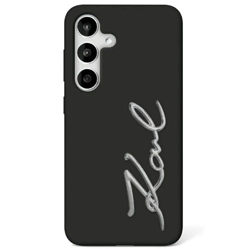 KARL LAGERFELD Samsung Galaxy S25 KLHCS25SSCMSMVK (Silicone Sign Metal Logo) tok, fekete