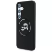 Karl Lagerfeld Silicone Double Heads And Circle MagSafe Samsung Galaxy S25 Plus tok, fekete