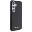 Karl Lagerfeld Saffiano Full Wrapped Elongated Metal Logo MagSafe Samsung Galaxy S25 tok, fekete