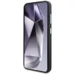 Karl Lagerfeld Saffiano Full Wrapped Elongated Metal Logo MagSafe Samsung Galaxy S25 tok, fekete