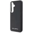 Karl Lagerfeld Saffiano Full Wrapped Elongated Metal Logo MagSafe Samsung Galaxy S25 tok, fekete