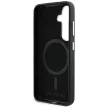 Karl Lagerfeld Saffiano Full Wrapped Elongated Metal Logo MagSafe Samsung Galaxy S25 tok, fekete