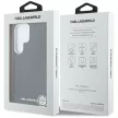Karl Lagerfeld Saffiano Full Wrapped Elongated Metal Logo MagSafe Samsung Galaxy S25 Ultra tok, fekete