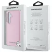Karl Lagerfeld Saffiano Full Wrapped Elongated Metal Logo MagSafe Samsung Galaxy S25 tok, rózsaszín