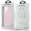 Karl Lagerfeld Saffiano Full Wrapped Elongated Metal Logo MagSafe Samsung Galaxy S25 Ultra tok, rózsaszín