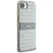 DKNY Repeat Texture Pattern    Tonal Stripe iPhone 16e tok, bézs