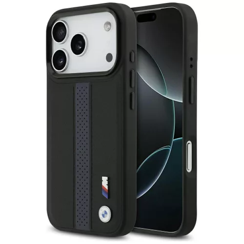 BMW M Perforated Stripe Logo MagSafe Case iPhone 17 Pro tok, kék