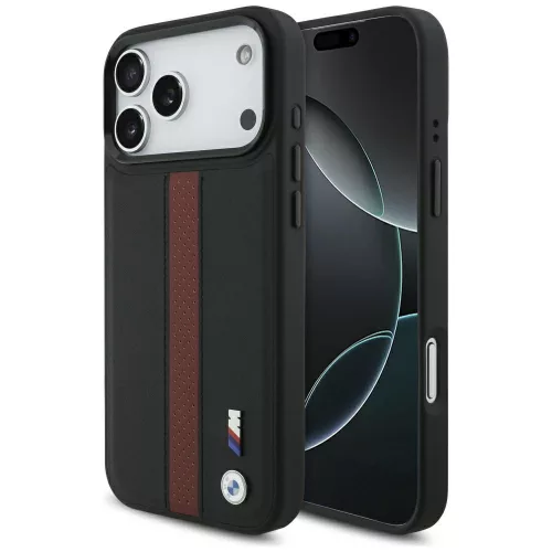 BMW M Perforated Stripe Logo MagSafe Case iPhone 17 Pro Max tok, piros