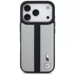 BMW M Perforated Stripe Logo MagSafe Case iPhone 17 Pro tok, szürke