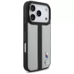 BMW M Perforated Stripe Logo MagSafe Case iPhone 17 Pro tok, szürke