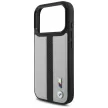 BMW M Perforated Stripe Logo MagSafe Case iPhone 17 Pro tok, szürke