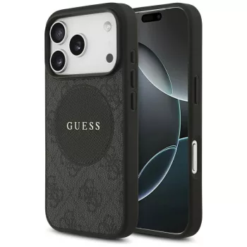   Guess 4G Circle Classic Logo MagSafe iPhone 17 Pro tok, fekete