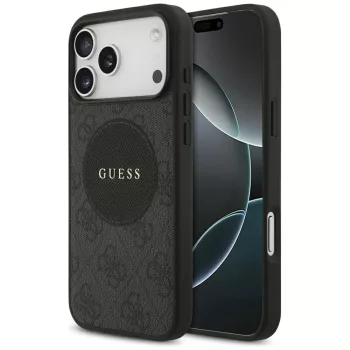   Guess 4G Circle Classic Logo MagSafe iPhone 17 Pro Max tok, fekete