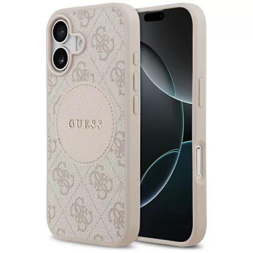Guess 4G Circle Classic Logo MagSafe iPhone 17 tok, rózsaszín