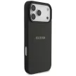 Guess Grained Ring MagSafe case iPhone 17 Pro Max tok, fekete