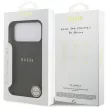 Guess Grained Ring MagSafe case iPhone 17 Pro Max tok, fekete