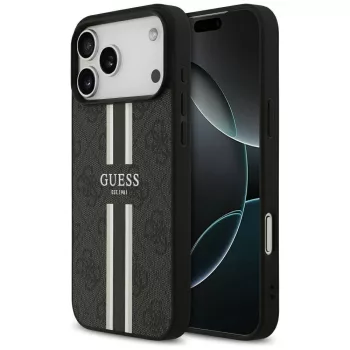   GUESS case IPHONE 17 Pro Max MagSafe GUHMP17XP4RPSK (4G Printed Stripes) tok, fekete