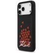 Karl Lagerfeld Silicone Heart Sign Logo MagSafe iPhone 17 Pro Max tok, fekete