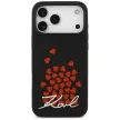 Karl Lagerfeld Silicone Heart Sign Logo MagSafe iPhone 17 Pro Max tok, fekete