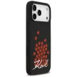 Karl Lagerfeld Silicone Heart Sign Logo MagSafe iPhone 17 Pro Max tok, fekete